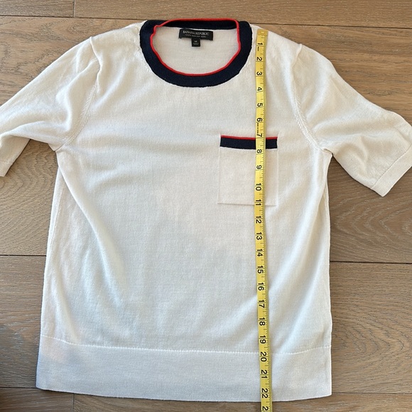 Banana Republic Merino Wool Short Sleeve Top M - Picture 6 of 7